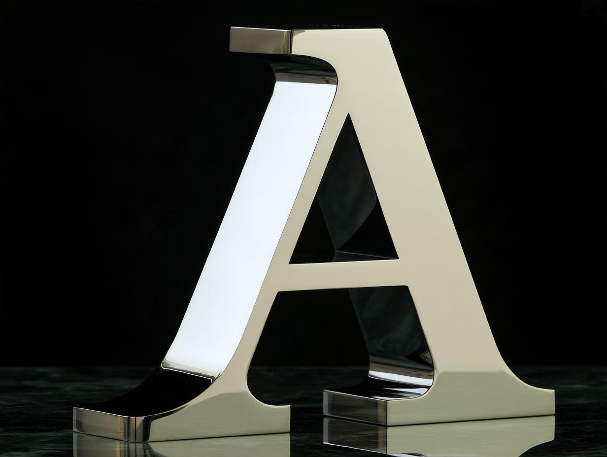 Serifli ve serifsiz iki krom harf — serif efsanesi